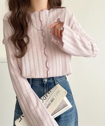 Tシャツ/カットソー（ピンク/桃色系・長袖）ファッション通販