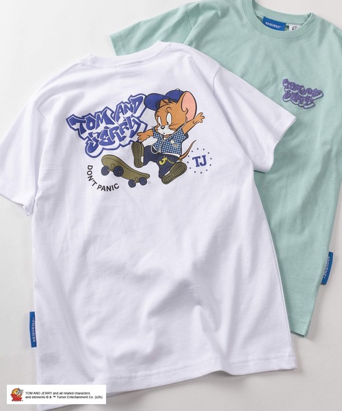 Tom&Jerry(トムアンドジェリー)の「【72】【TOM and JERRY/トムとジェリー】ストリートコーデ ラバー&発泡プリント Tシャツ/バックプリント(Tシャツ/カットソー・メンズ・ブラック/ブルー/ホワイト/グリーン/ブラック系1/スカイブルー系/ブラック系/ホワイト系/ホワイト系1/レッド系・M/L/XL/S)」の1枚目の写真