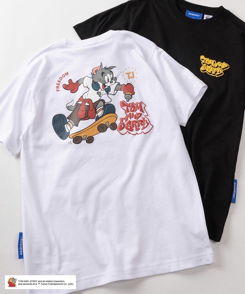Tom&Jerry(トムアンドジェリー)の「【72】【TOM and JERRY/トムとジェリー】ストリートコーデ ラバー&発泡プリント Tシャツ/バックプリント(Tシャツ/カットソー・メンズ・ブラック/ブルー/ホワイト/グリーン/ブラック系1/スカイブルー系/ブラック系/ホワイト系/ホワイト系1/レッド系・M/L/XL/S)」の3枚目の写真