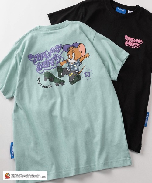 Tom&Jerry(トムアンドジェリー)の「【72】【TOM and JERRY/トムとジェリー】ストリートコーデ ラバー&発泡プリント Tシャツ/バックプリント(Tシャツ/カットソー・メンズ・ブラック/ブルー/ホワイト/グリーン/ブラック系1/スカイブルー系/ブラック系/ホワイト系/ホワイト系1/レッド系・M/L/XL/S)」の9枚目の写真