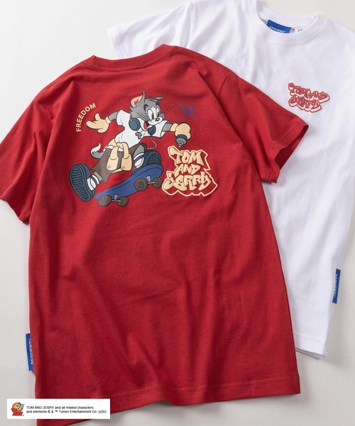 Tom&Jerry(トムアンドジェリー)の「【72】【TOM and JERRY/トムとジェリー】ストリートコーデ ラバー&発泡プリント Tシャツ/バックプリント(Tシャツ/カットソー・メンズ・ブラック/ブルー/ホワイト/グリーン/ブラック系1/スカイブルー系/ブラック系/ホワイト系/ホワイト系1/レッド系・M/L/XL/S)」の10枚目の写真
