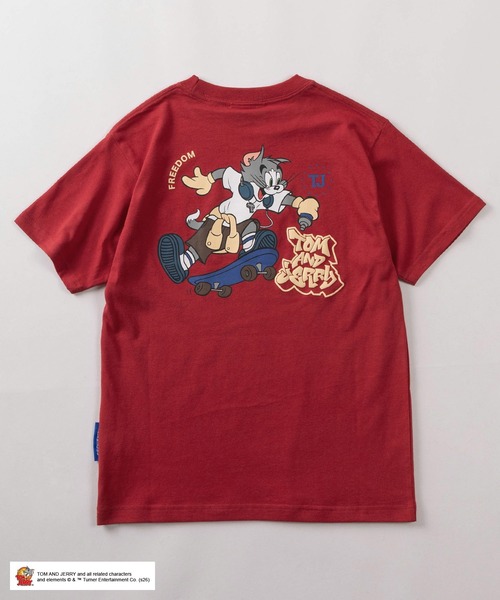 Tom&Jerry(トムアンドジェリー)の「【72】【TOM and JERRY/トムとジェリー】ストリートコーデ ラバー&発泡プリント Tシャツ/バックプリント(Tシャツ/カットソー・メンズ・ブラック/ブルー/ホワイト/グリーン/ブラック系1/スカイブルー系/ブラック系/ホワイト系/ホワイト系1/レッド系・M/L/XL/S)」の20枚目の写真