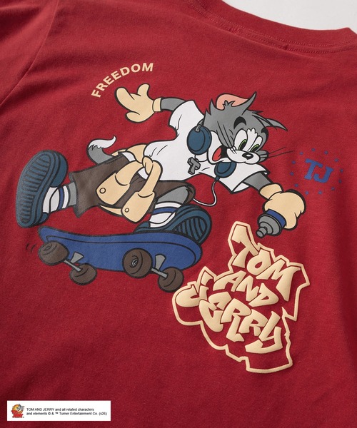 Tom&Jerry(トムアンドジェリー)の「【72】【TOM and JERRY/トムとジェリー】ストリートコーデ ラバー&発泡プリント Tシャツ/バックプリント(Tシャツ/カットソー・メンズ・ブラック/ブルー/ホワイト/グリーン/ブラック系1/スカイブルー系/ブラック系/ホワイト系/ホワイト系1/レッド系・M/L/XL/S)」の19枚目の写真