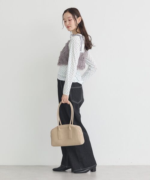 earth music&ecology（アースミュージックアンドエコロジー）の「【WEB限定/新色追加】アイレットジャカードタイトプルオーバー（Tシャツ/カットソー・レディース・グレー/ピンク/イエロー系その他/ブルー・FREE）」の21枚目の写真