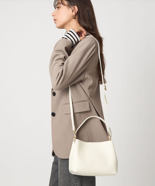 MARCO BIANCHINI（マルコビアンチーニ）の「＜MARCO BIANCHINI＞ボックス バッグ（トートバッグ・レディース・ダークブラウン/オフホワイト/ダークグレー・FREE）」の2枚目の写真