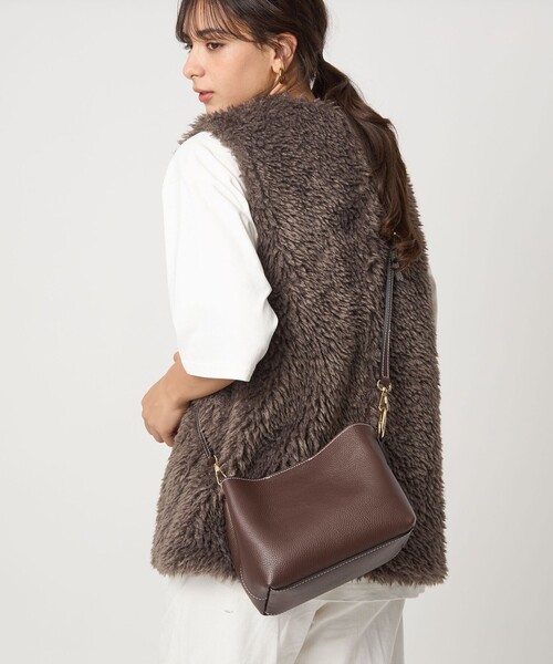 MARCO BIANCHINI（マルコビアンチーニ）の「＜MARCO BIANCHINI＞ボックス バッグ（トートバッグ・レディース・ダークブラウン/オフホワイト/ダークグレー・FREE）」の17枚目の写真