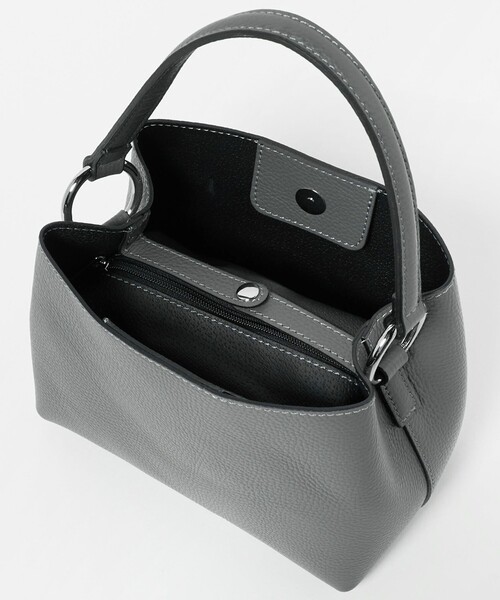 MARCO BIANCHINI（マルコビアンチーニ）の「＜MARCO BIANCHINI＞ボックス バッグ（トートバッグ・レディース・ダークブラウン/オフホワイト/ダークグレー・FREE）」の10枚目の写真