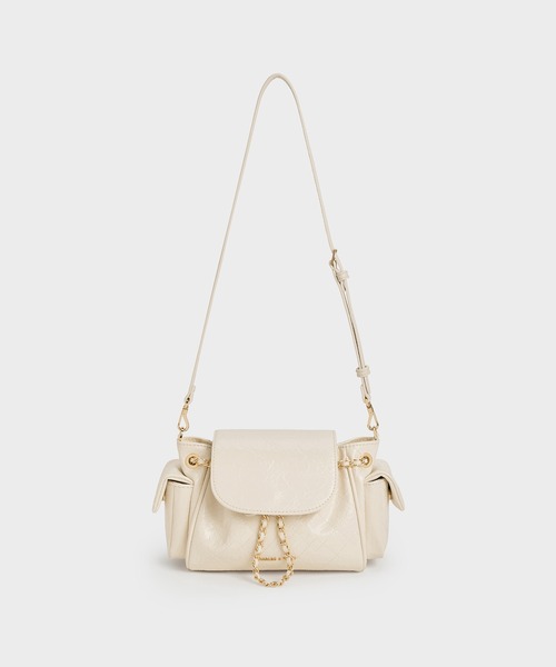 完売品　Duo ドゥオ ツーウェイフロントフラップバックパック CHARLES & KEITH｜Duo ドゥオ ツーウェイフロントフラップバック