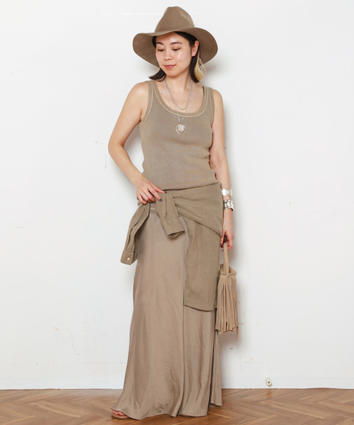 EVERYDAY I LIKE.（エヴリディアイライク）の「*Vintage Tank top（Tシャツ/カットソー・レディース・ブラック系その他/タン/ベージュ・FREE）」の6枚目の写真