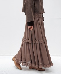 shirring tiered gom long skirt(シャーリングティアードロングスカート)