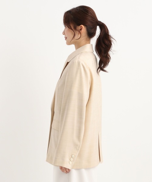 Andemiu（アンデミュウ）の「ライトテーラードジャケット577582（テーラードジャケット・レディース・ライトベージュ/チャコールグレー・FREE）」の15枚目の写真