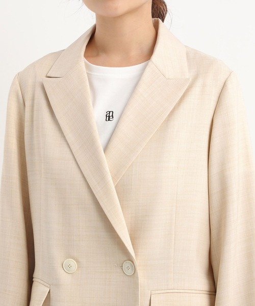 Andemiu（アンデミュウ）の「ライトテーラードジャケット577582（テーラードジャケット・レディース・ライトベージュ/チャコールグレー・FREE）」の17枚目の写真