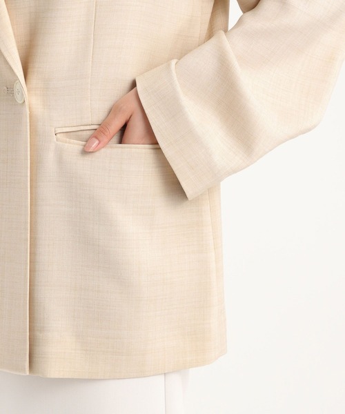 Andemiu（アンデミュウ）の「ライトテーラードジャケット577582（テーラードジャケット・レディース・ライトベージュ/チャコールグレー・FREE）」の20枚目の写真
