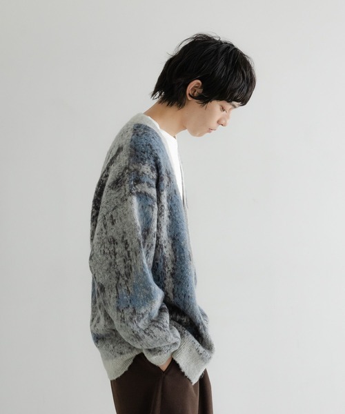 LOWRYS FARM(ローリーズファーム)の「【LFM(U)】モヘアジャガードカーデ 496994(ニット/セーター・メンズ・グレー/ベージュ・FREE)」の14枚目の写真