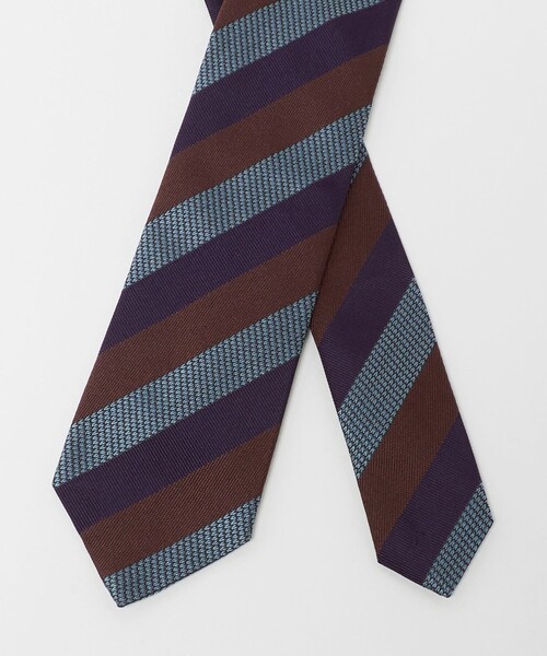 UNITED ARROWS(ユナイテッドアローズ)の「レジメンタル ストライプ ネクタイ(ネクタイ・メンズ・グレー系/パープル・FREE)」の3枚目の写真