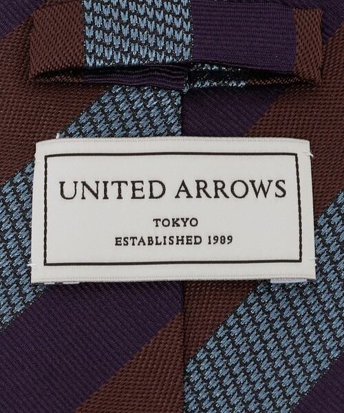 UNITED ARROWS(ユナイテッドアローズ)の「レジメンタル ストライプ ネクタイ(ネクタイ・メンズ・グレー系/パープル・FREE)」の8枚目の写真