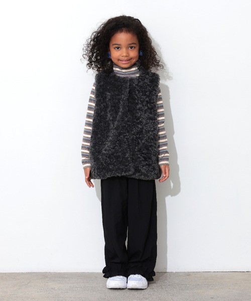 Ocean&Ground(オーシャン&グラウンド)の「ファーベスト(ベスト・キッズ・チャコール/アイボリー・140/120/110/100/90/130)」の17枚目の写真