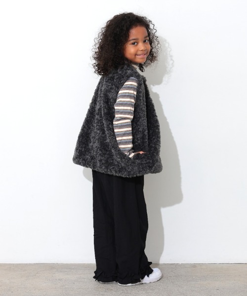 Ocean&Ground(オーシャン&グラウンド)の「ファーベスト(ベスト・キッズ・チャコール/アイボリー・140/120/110/100/90/130)」の20枚目の写真