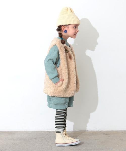 Ocean&Ground(オーシャン&グラウンド)の「ファーベスト(ベスト・キッズ・チャコール/アイボリー・140/120/110/100/90/130)」の21枚目の写真