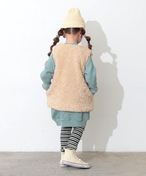 Ocean&Ground(オーシャン&グラウンド)の「ファーベスト(ベスト・キッズ・チャコール/アイボリー・140/120/110/100/90/130)」の22枚目の写真