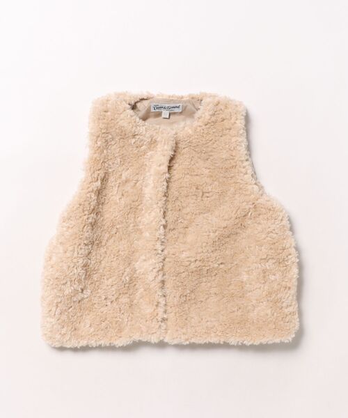 Ocean&Ground(オーシャン&グラウンド)の「ファーベスト(ベスト・キッズ・チャコール/アイボリー・140/120/110/100/90/130)」の5枚目の写真