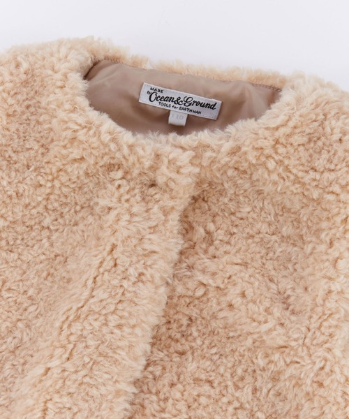 Ocean&Ground(オーシャン&グラウンド)の「ファーベスト(ベスト・キッズ・チャコール/アイボリー・140/120/110/100/90/130)」の7枚目の写真