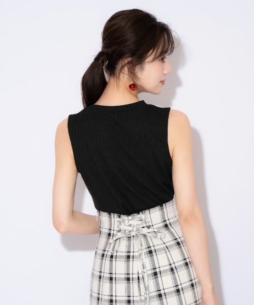 WILLSELECTION(ウィルセレクション)の「ランダムテレコノースリーブトップス(キャミソール・レディース・レッド/ブラック/オフホワイト・FREE)」の16枚目の写真