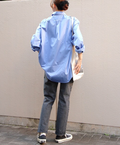 THE SHINZONE（ザ　シンゾーン）の「THE SHINZONE/シンゾーン　アンクルシャツ　UNCLE SHIRT（シャツ/ブラウス・レディース・ブルー/ナチュラル・FREE）」の10枚目の写真