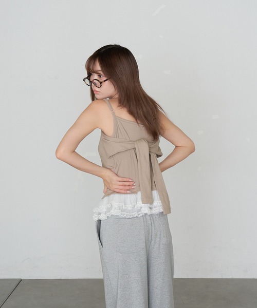 RAY CASSIN(レイカズン)の「レイヤードデザインキャミ(キャミソール・レディース・グレー/ベージュ/ネイビー・FREE)」の22枚目の写真