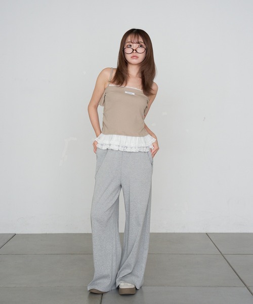 RAY CASSIN(レイカズン)の「レイヤードデザインキャミ(キャミソール・レディース・グレー/ベージュ/ネイビー・FREE)」の20枚目の写真