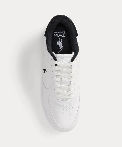 POLO RALPH LAUREN(ポロ ラルフ ローレン)の「マスターズ コート レザー スニーカー(スニーカー・メンズ・ホワイト・10D/10.5D/5D/6D/7D/7.5D/8D/8.5D/9D/9.5D)」の4枚目の写真