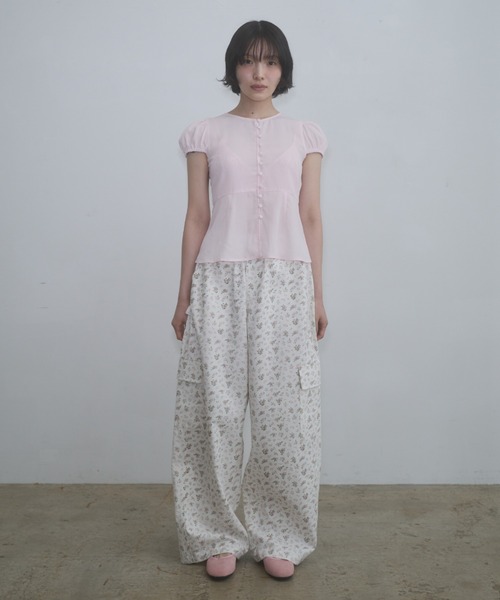 floral cargo pants / 小花柄ワイドカーゴパンツ（カーゴパンツ