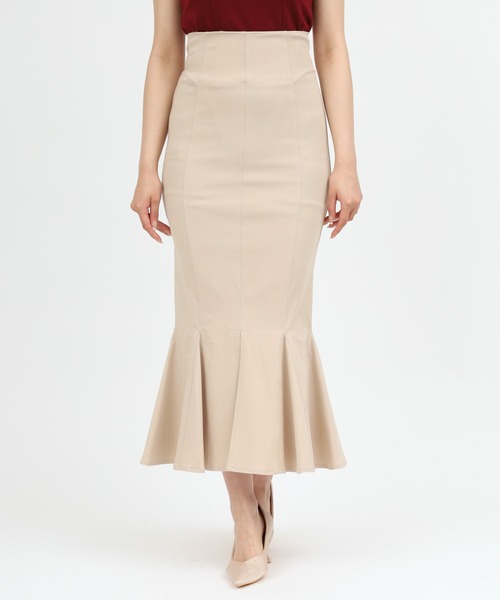 ROYAL PARTY（ロイヤルパーティー）の「ガムストレッチマーメイドスカート‘25a（スカート・レディース・ブラック/ブラウン/ベージュ/ネイビー・SMALL/MEDIUM）」の4枚目の写真