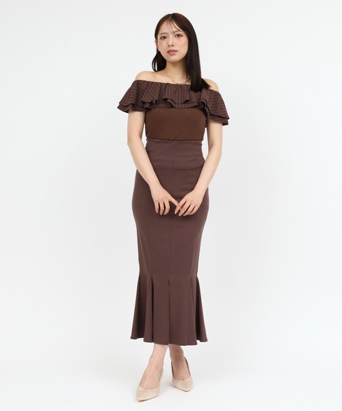 ROYAL PARTY（ロイヤルパーティー）の「ガムストレッチマーメイドスカート‘25a（スカート・レディース・ブラック/ブラウン/ベージュ/ネイビー・SMALL/MEDIUM）」の13枚目の写真