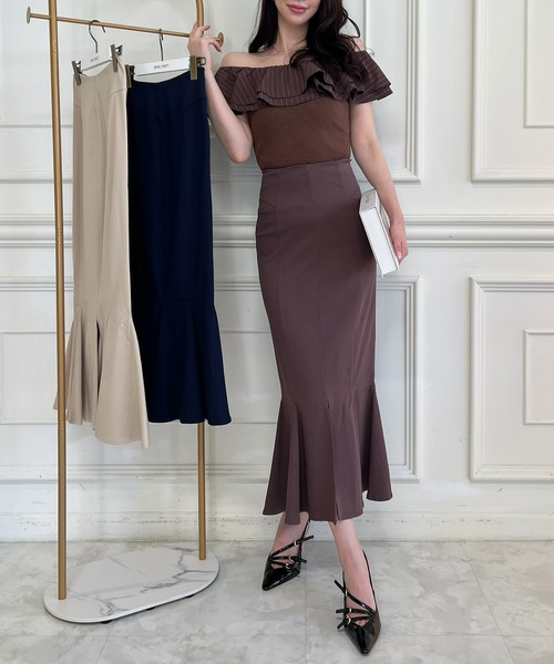 ROYAL PARTY（ロイヤルパーティー）の「ガムストレッチマーメイドスカート‘25a（スカート・レディース・ブラック/ブラウン/ベージュ/ネイビー・SMALL/MEDIUM）」の17枚目の写真