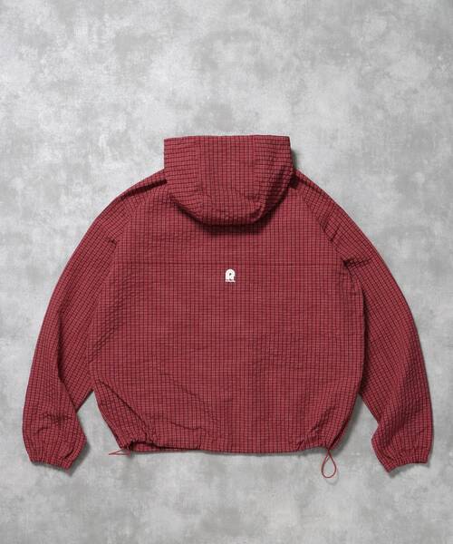 FFEIN(フェイン)の「3段ロゴチェックマウンテンパーカー / ダブルジップ フーディ アウター ワンポイント(ブルゾン・メンズ・ブルーグレー/スカイブルー/グリーン/レッド・LARGE/MEDIUM/SMALL)」の13枚目の写真