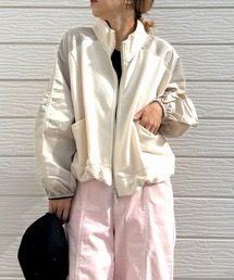 Q | サテンドッキングドロストブルゾン(ブルゾン)