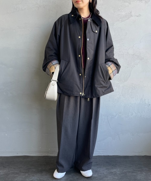 Barbour（バブアー）の「[Barbour/バブアー] 別注 中綿入り TRANSPORT トランスポートジャケット（その他アウター・レディース・オリーブ/グレイッシュベージュ/ブラック・34/36/38/40/42）」の8枚目の写真