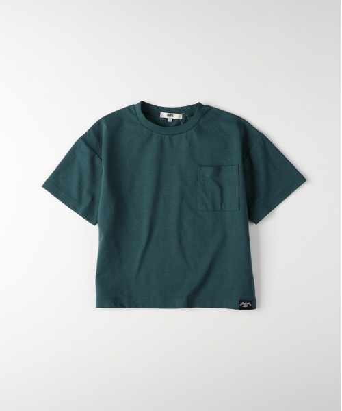 MPS（エムピーエス）の「【お手入れ＆着心地ラクラク】【MPS】ストレッチ天竺ビッグTシャツ/セットアップ対応（イージーケア・吸水速乾・UVカット）（Tシャツ/カットソー・キッズ・グリーン/オフホワイト/グレー/ブラック・130/140/150/160）」の9枚目の写真
