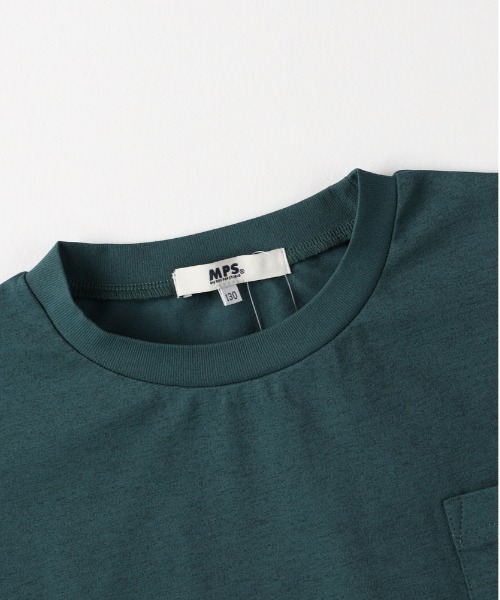 MPS（エムピーエス）の「【お手入れ＆着心地ラクラク】【MPS】ストレッチ天竺ビッグTシャツ/セットアップ対応（イージーケア・吸水速乾・UVカット）（Tシャツ/カットソー・キッズ・グリーン/オフホワイト/グレー/ブラック・130/140/150/160）」の11枚目の写真