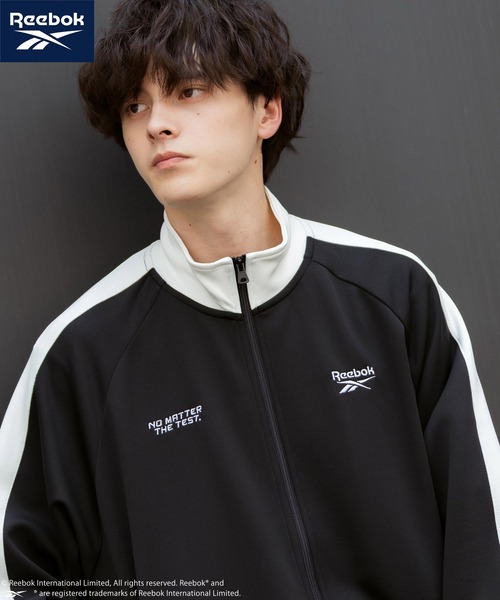 Rocky Monroe(ロッキーモンロー)の「Reebok リーボック オーバーサイズ袖ラインワンポイントロゴ刺繍ポンチトラックジャケット(ブルゾン・メンズ・ブラック/ホワイト/ブルーグレー・M/L)」の16枚目の写真