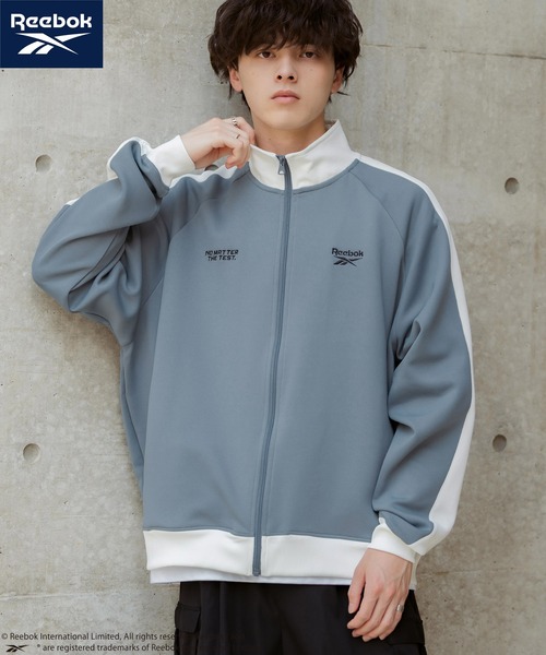 Rocky Monroe(ロッキーモンロー)の「Reebok リーボック オーバーサイズ袖ラインワンポイントロゴ刺繍ポンチトラックジャケット(ブルゾン・メンズ・ブラック/ホワイト/ブルーグレー・M/L)」の18枚目の写真