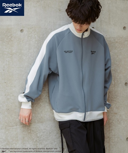 Rocky Monroe(ロッキーモンロー)の「Reebok リーボック オーバーサイズ袖ラインワンポイントロゴ刺繍ポンチトラックジャケット(ブルゾン・メンズ・ブラック/ホワイト/ブルーグレー・M/L)」の20枚目の写真