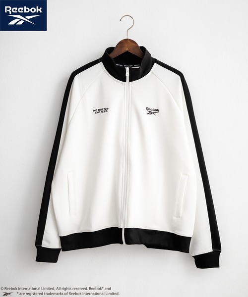 Rocky Monroe(ロッキーモンロー)の「Reebok リーボック オーバーサイズ袖ラインワンポイントロゴ刺繍ポンチトラックジャケット(ブルゾン・メンズ・ブラック/ホワイト/ブルーグレー・M/L)」の22枚目の写真