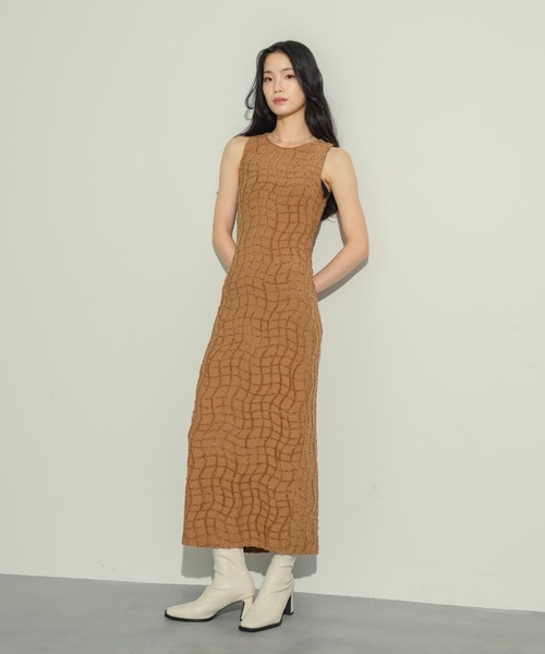 neuna ワッフルペンシルドレス ワッフルペンシルドレス（ワンピース）｜NEUNA（ヌナ）の