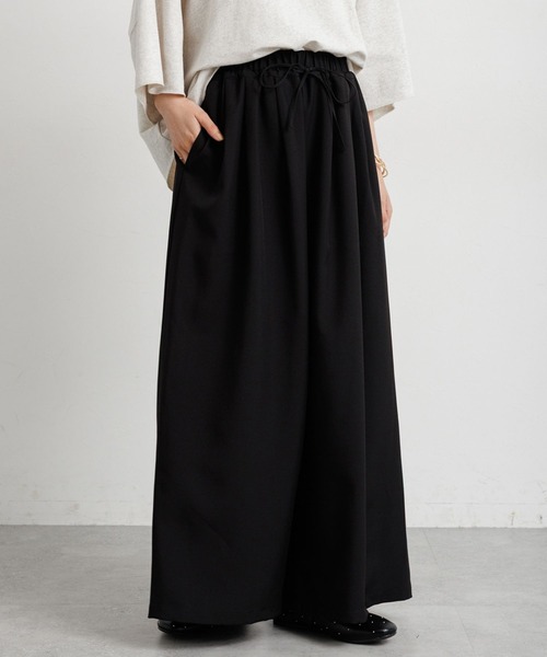 studio CLIP（スタディオクリップ）の「ウエストドロストスカーチョ（その他パンツ・レディース・モカ/ネイビー/ブラック・FREE）」の9枚目の写真