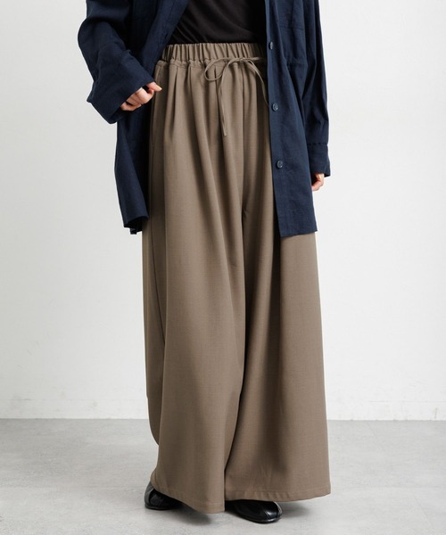 studio CLIP（スタディオクリップ）の「ウエストドロストスカーチョ（その他パンツ・レディース・モカ/ネイビー/ブラック・FREE）」の16枚目の写真