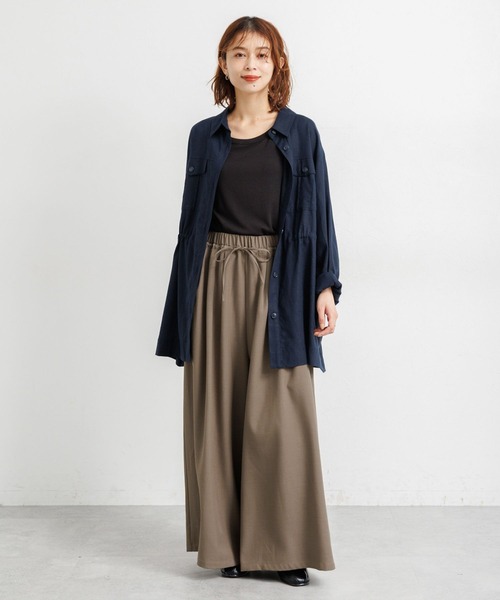 studio CLIP（スタディオクリップ）の「ウエストドロストスカーチョ（その他パンツ・レディース・モカ/ネイビー/ブラック・FREE）」の20枚目の写真