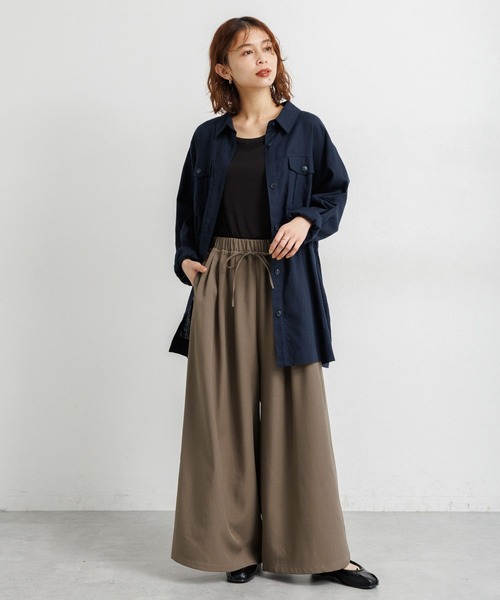 studio CLIP（スタディオクリップ）の「ウエストドロストスカーチョ（その他パンツ・レディース・モカ/ネイビー/ブラック・FREE）」の21枚目の写真