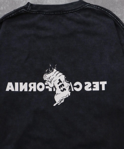 The Endless Summer(エンドレスサマー)の「TES CALIFORNIA LOGO PIGMENT LONG SLEEVE BIG T-SHIRT / ロンT(Tシャツ/カットソー・メンズ・グリーン/ネイビー/ブラック/サックスブルー・SMALL/MEDIUM/LARGE/X-LARGE)」の9枚目の写真